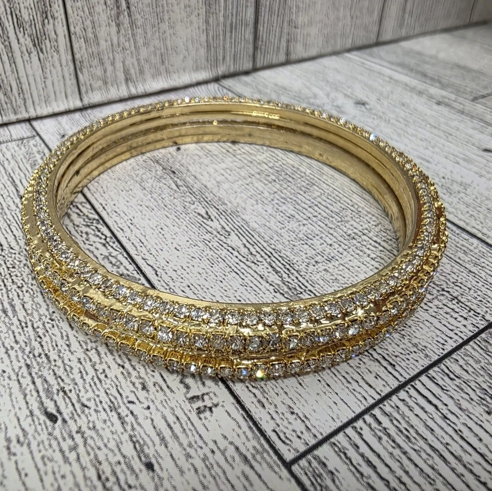 Elegant Gold Bangle Set